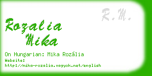 rozalia mika business card